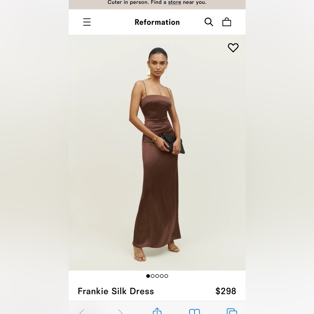 Reformation Frankie Silk Dress